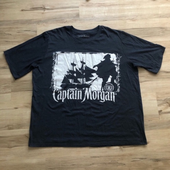 Captain Morgan Blue Short Sleeve Graphic Tee - Picture 1 of 6